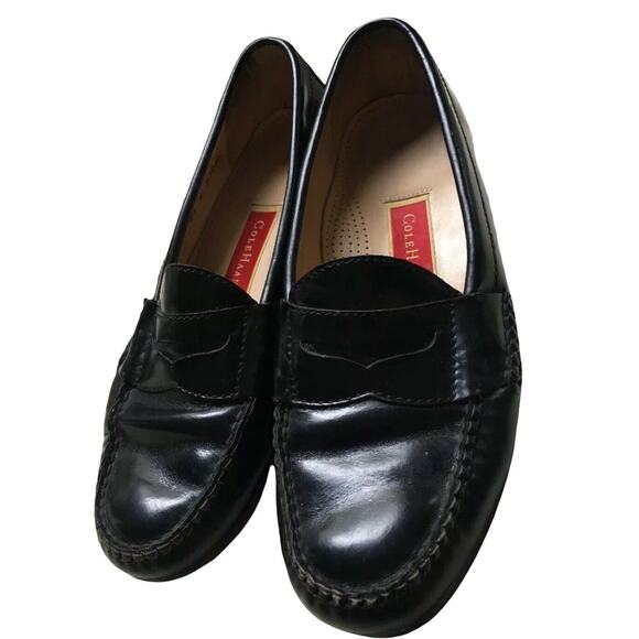 8.5M Cole Haan Black Leather Men\'s Loafer Dress Shoe Penny Loafer 8 1/2 main image 8